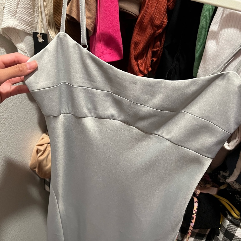 H&M maxi dress in silver